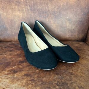 ANTONIO MELANI Vintal Black Suede Flats